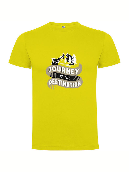 iLovePrints Life's Journey Adventure T-shirt Yellow