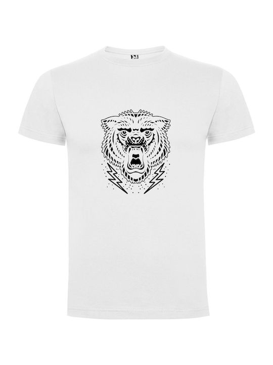 iLovePrints Fierce Mascot Illustration: Hydro74 Style T-shirt White