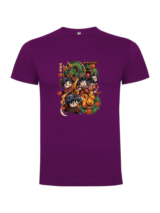 Cartoon T-shirt Dragon Ball Purple