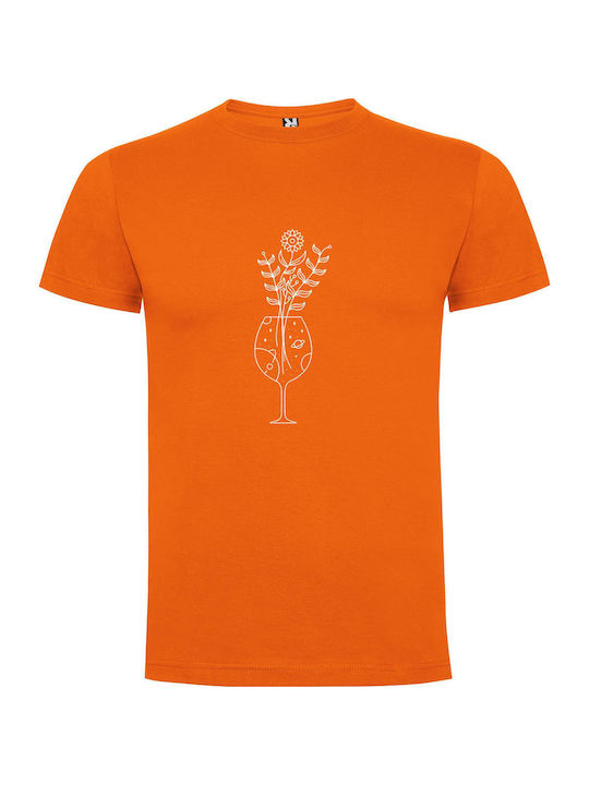 iLovePrints Floral Cocktail Enchantment T-shirt Orange