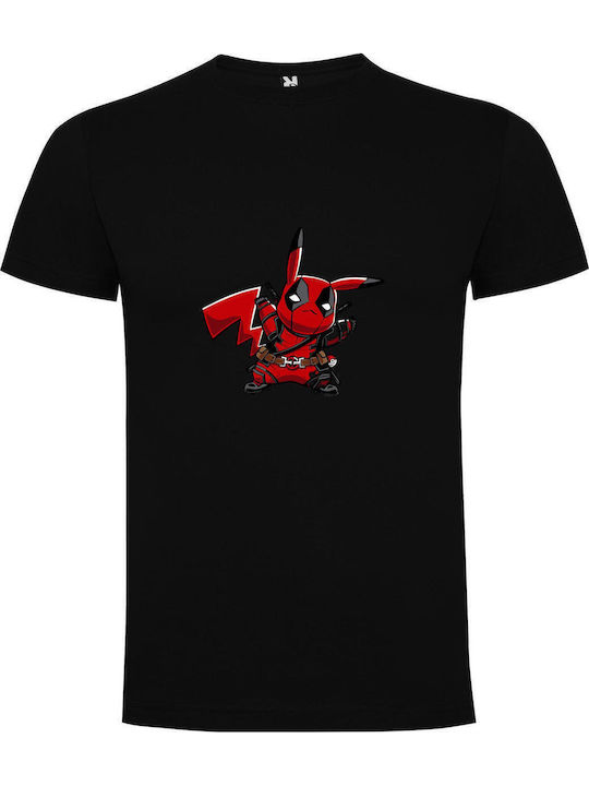 Iconic Cyber Ninja Deadpool T-shirt Black Cotton