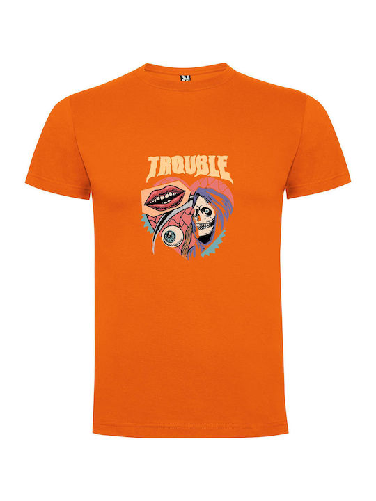 iLovePrints Horror T-shirt Orange