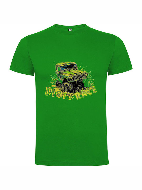 iLovePrints Ragged Off-road Adventure T-shirt Green