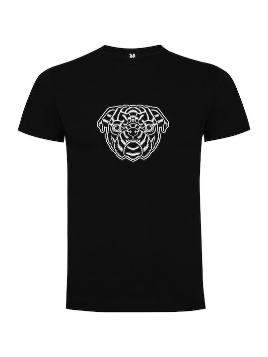 iLovePrints Pug Noir Artistry T-shirt Black