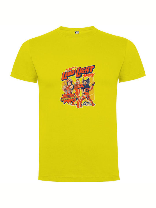 iLovePrints Light Masterpiece Sticker T-shirt Yellow