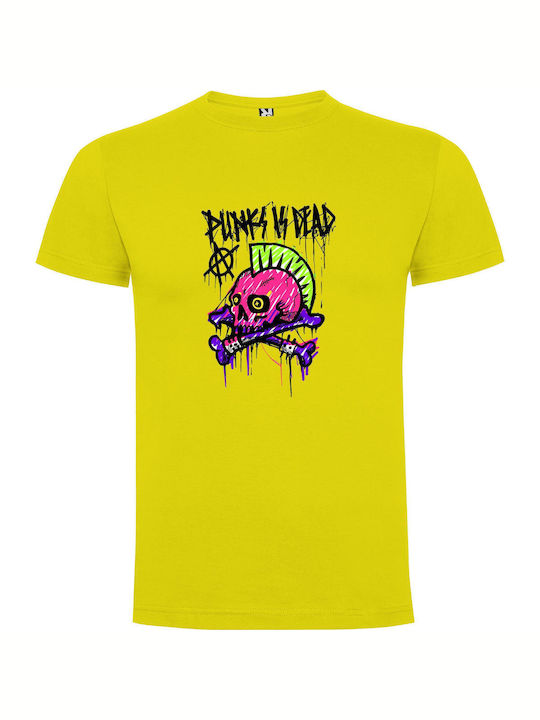 iLovePrints Skull & Roll T-shirt Yellow