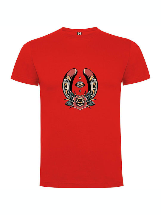 Eye-flower Tattoo Flash T-shirt Red