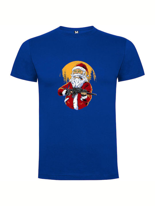 iLovePrints Santa's Deadly T-shirt Blue