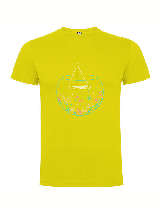 iLovePrints Deep Sea Symphony T-shirt Yellow