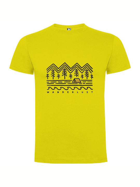 iLovePrints Forest Tent Dreams T-shirt Yellow