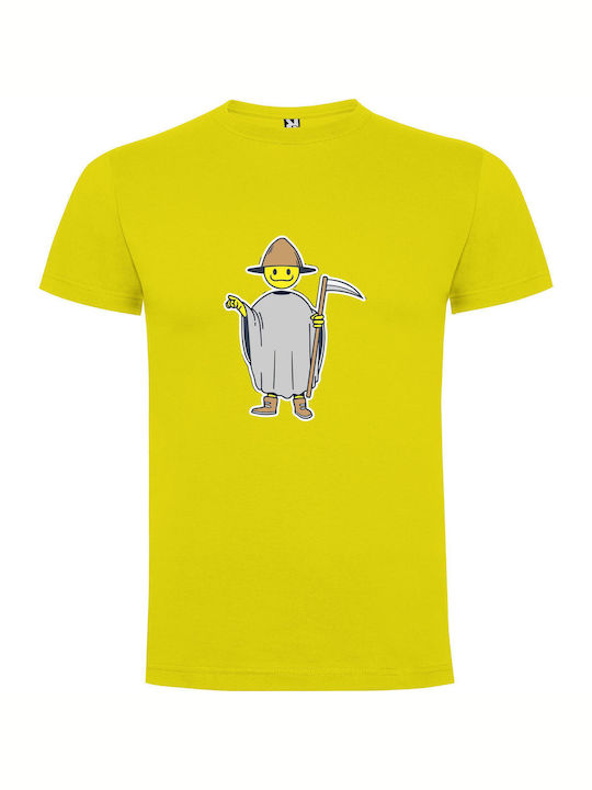 iLovePrints Grim Pickle Reaper T-shirt Yellow