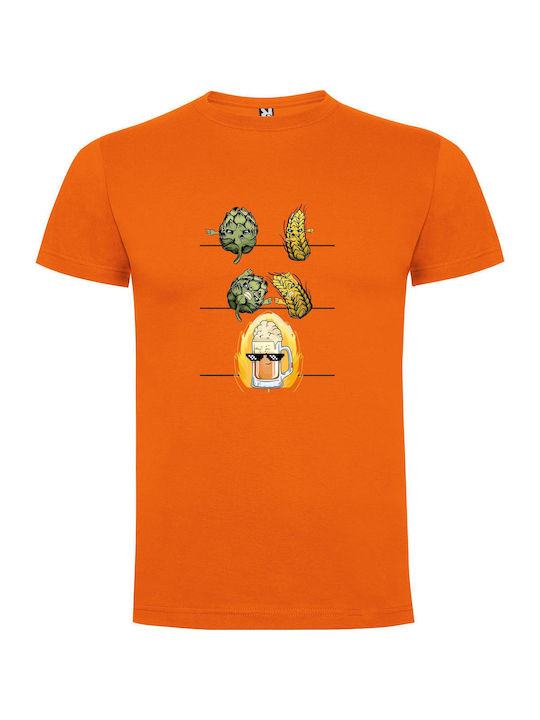 iLovePrints Tabletop Feast & Art T-shirt Orange