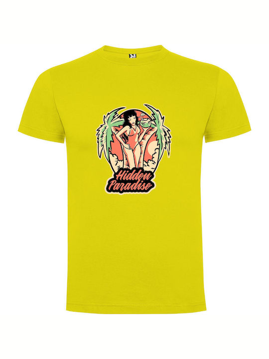 iLovePrints Tropical Mermaid Paradise T-shirt Yellow