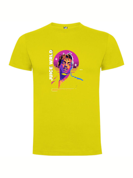 iLovePrints Synthwave Hip Hop Legend T-shirt Yellow