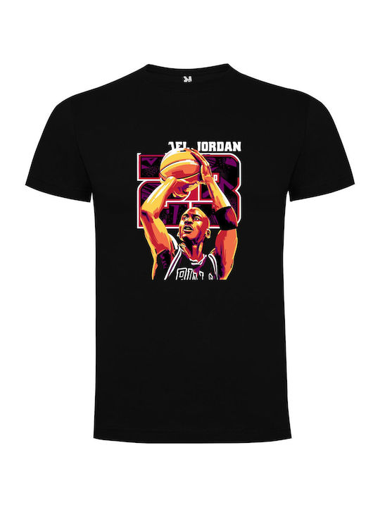 iLovePrints Jordan's Basketball Dream T-shirt Μαύρο