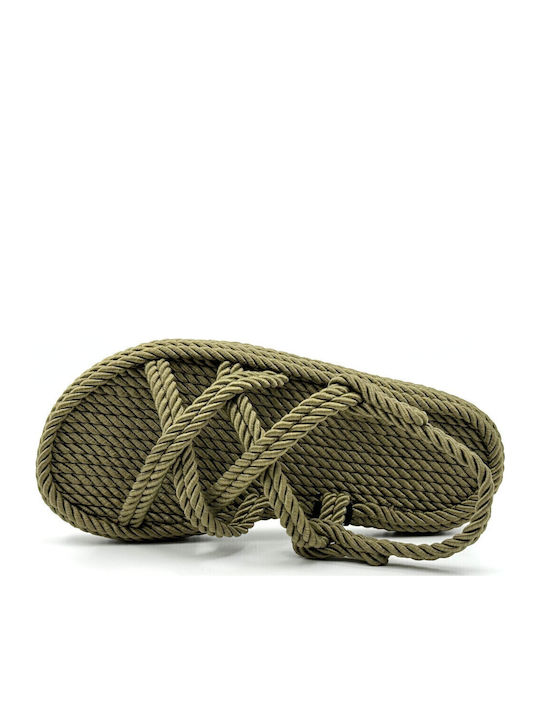 Sandale Casual Damă Κaki 6476