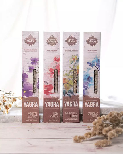 Θυμίαμα Yagra Βιολέτα & Λεβάντα Sagrada Madre Botanical Incense 8τμχ