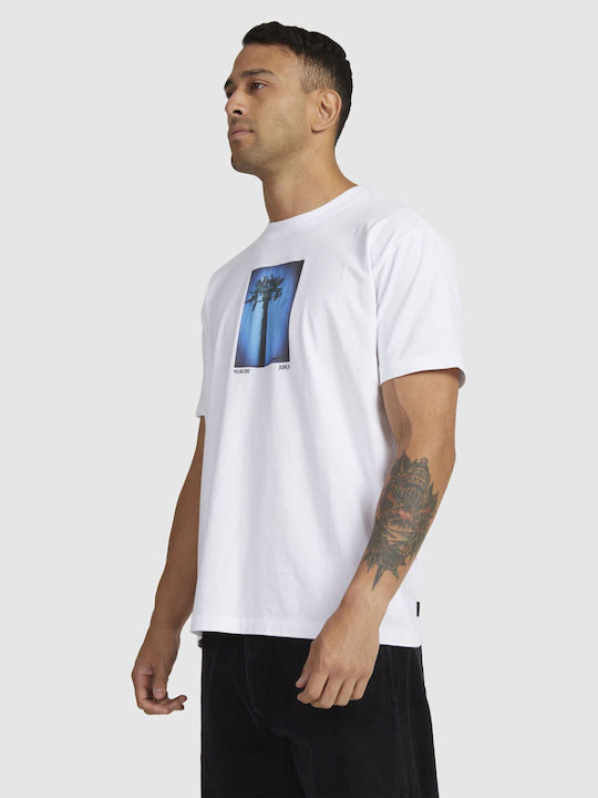 RVCA T-shirt Bărbătesc cu Mânecă Scurtă Alb