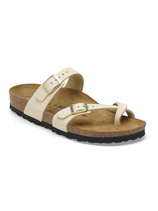 Birkenstock Bs Classic Mayari Damen Flache Sandalen in Ecru Farbe Regelmäßig Passform