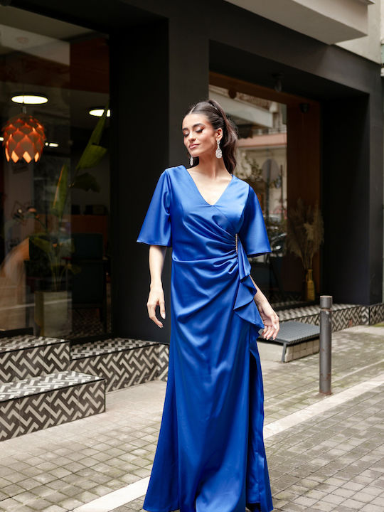 Dress for Wedding / Baptism Satin Blue