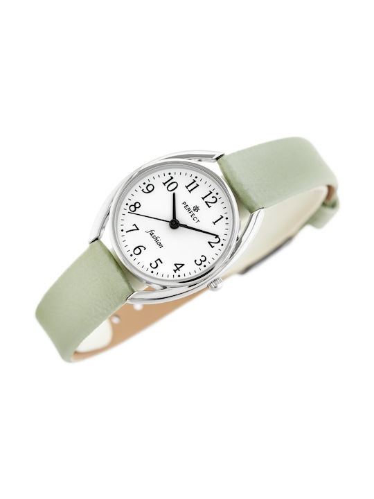 Perfect Watch with Green Leather Strap