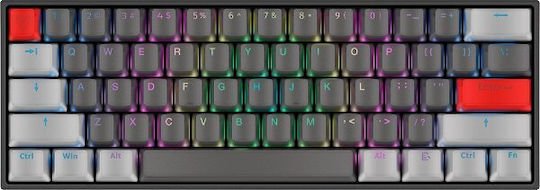 Yenkee YKB 3600US ATOM Gaming Μηχανικό Πληκτρολόγιο με Kailh Box White διακόπτες και RGB φωτισμό (Αγγλικό US) Γκρι