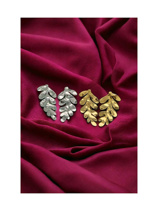 Steel Gold Plated Stud Earrings