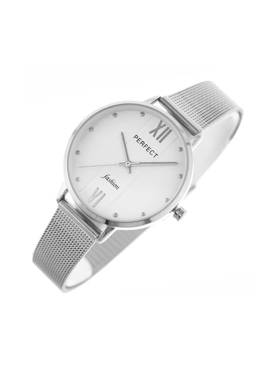 Perfect Watch with Silver Metal Bracelet