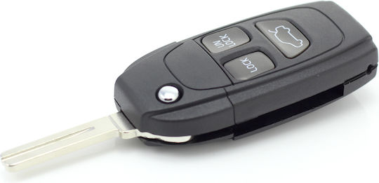 CarGuard Carcasă cheie auto cu lamă cu 3 butoane pentru Volvo