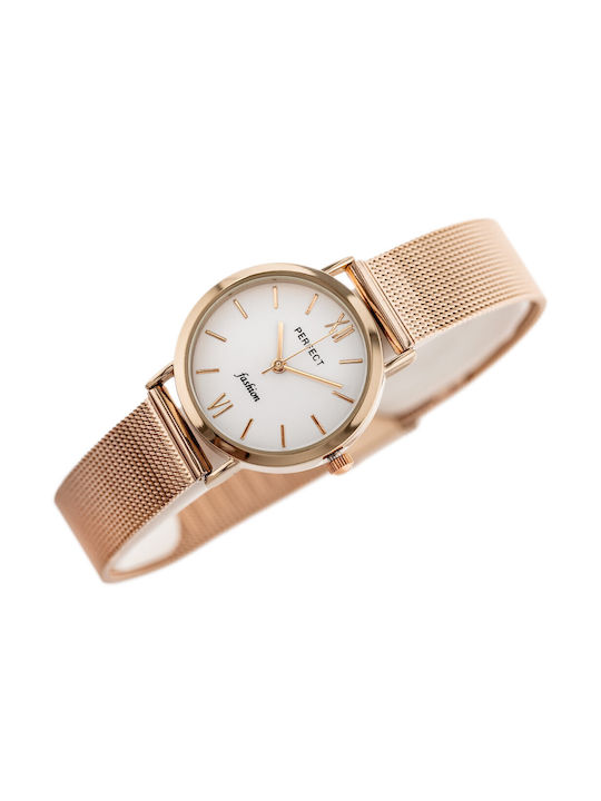 Perfect Watch with Pink Gold Metal Bracelet