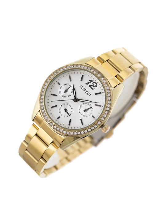 Perfect Watch with Gold Metal Bracelet