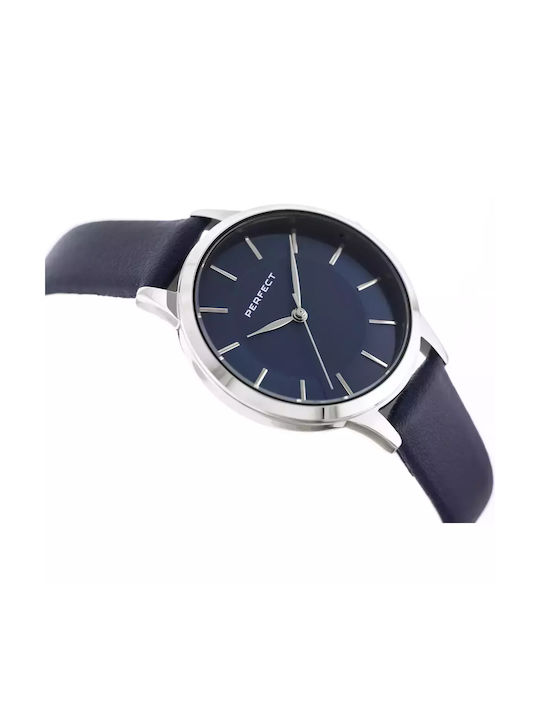 Perfect Watch with Navy Blue Leather Strap