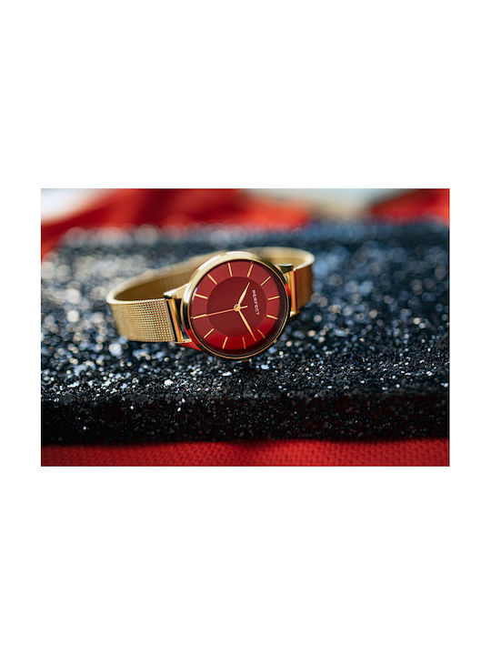 Perfect Watch with Gold Metal Bracelet