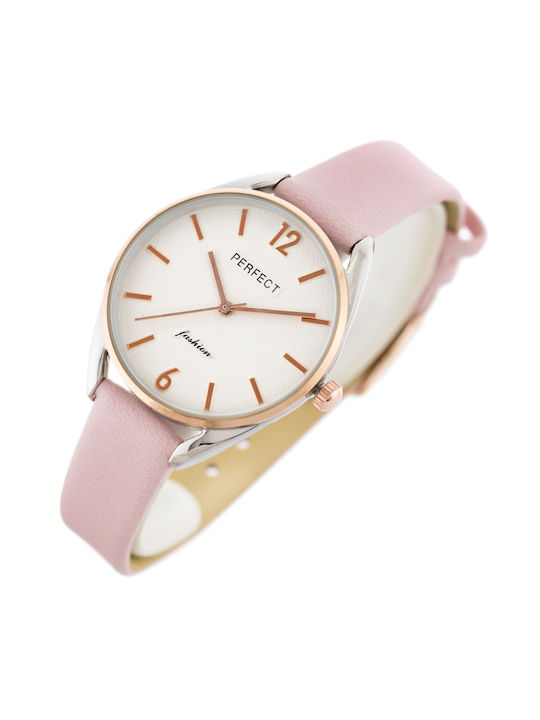 Perfect Watch with Pink Leather Strap