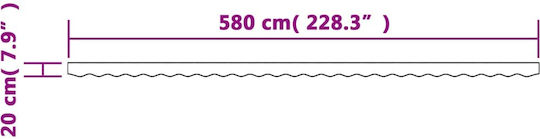 Vidaxl Ersatz-Mesh-Baldachin gestreift Mehrfarbig 6m Mehrfarbig