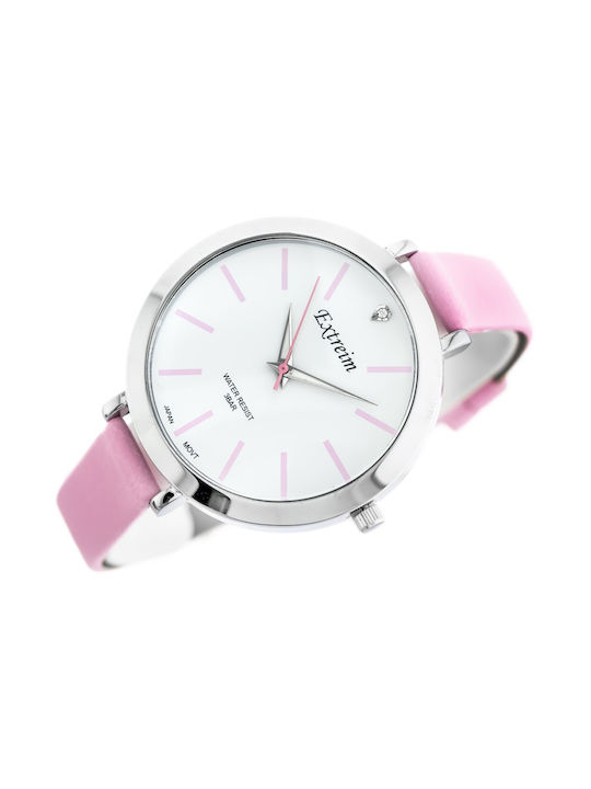 Extreim Watch with Pink Leather Strap