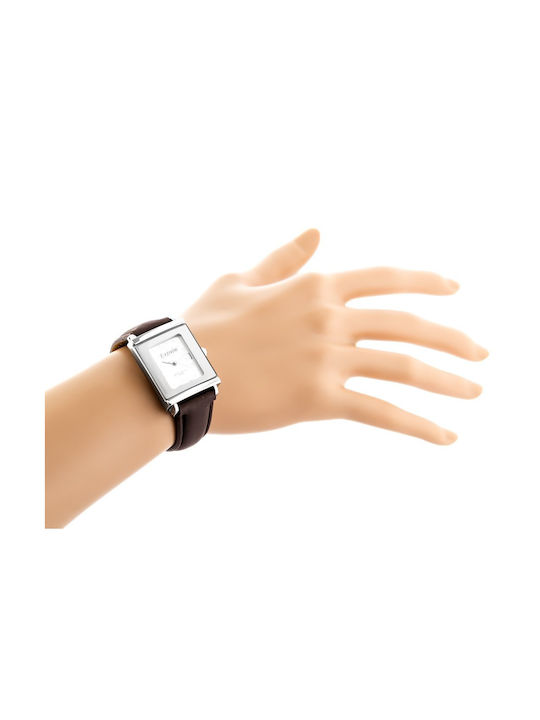 Extreim Damen Uhr mit Braun Lederarmband
