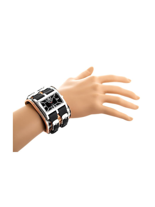 Extreim Damen Uhr mit Schwarz Lederarmband