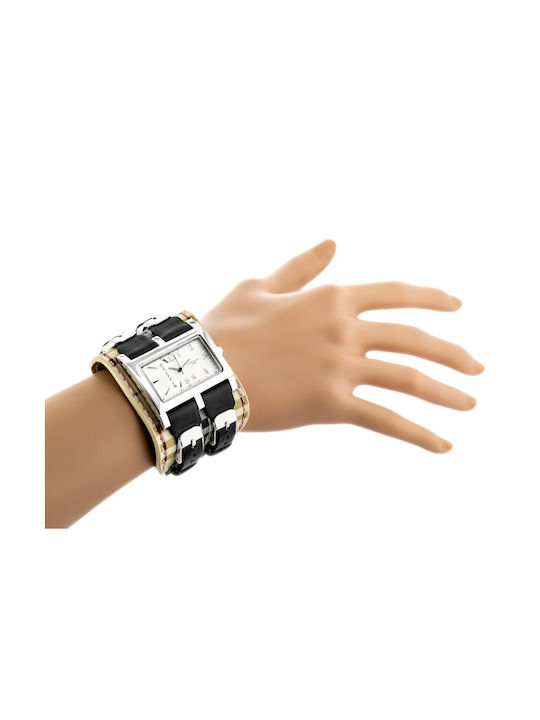 Extreim Women's Watch with Black Leather Strap