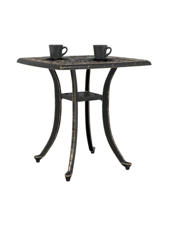 Tisch für kleine Außenbereiche Stabil Bronze 53x53x53cm