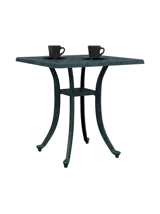 Sitting Room Outdoor Aluminum Table Green 53x53x53cm