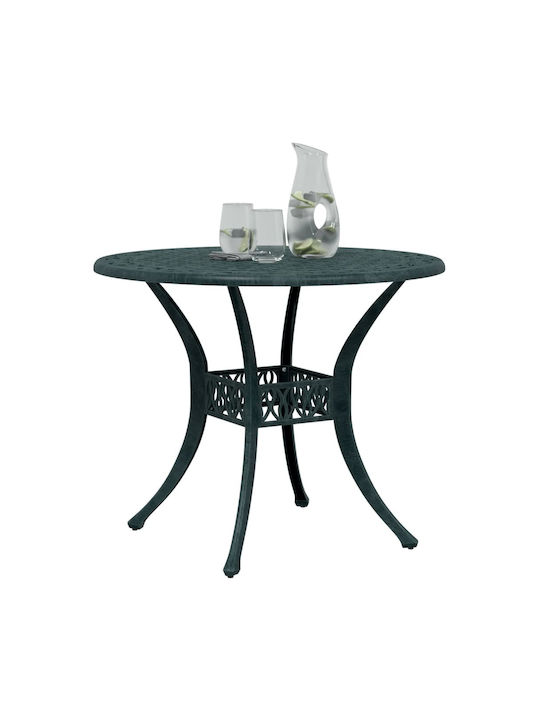 Garten- und Terrassentisch aus Aluminium Grünes 90x90x75cm
