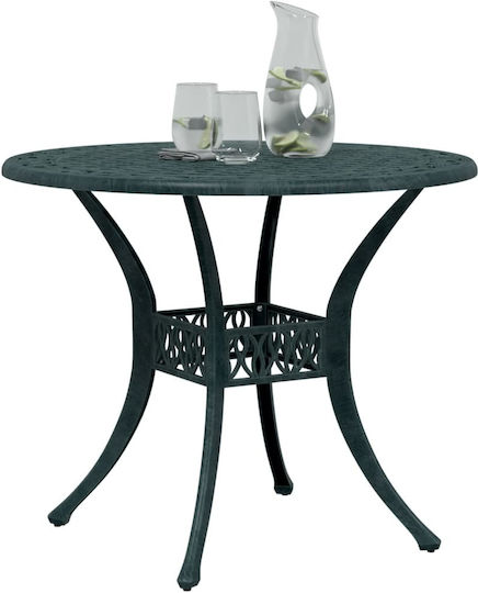 Masă Pentru Spații Exterioare Mici Din Aluminiu Verde 90x90x75cm