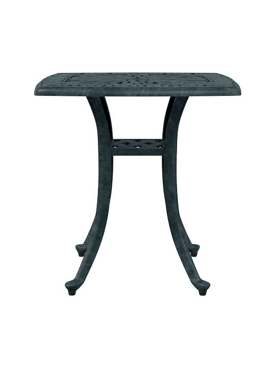 Sitting Room Outdoor Aluminum Table Green 53x53x53cm