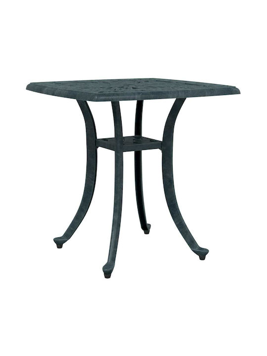 Sitting Room Outdoor Aluminum Table Green 53x53x53cm