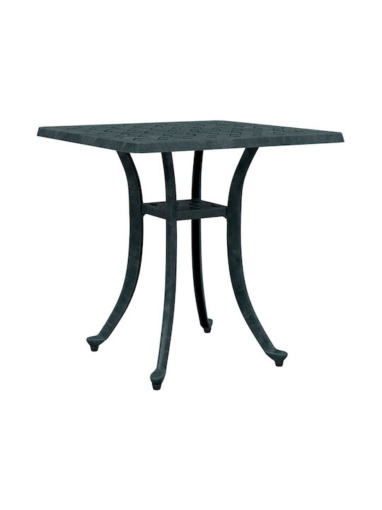 Sitting Room Outdoor Aluminum Table Green 53x53x53cm