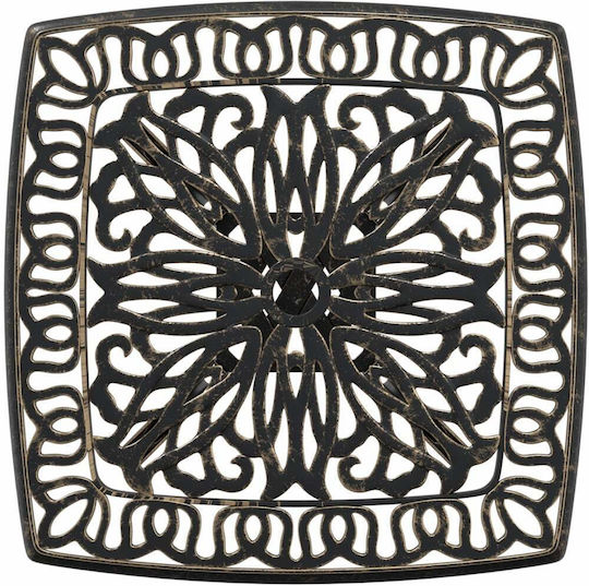 Sitting Room Outdoor Free Standing Aluminum Table Bronze 53x53x53cm