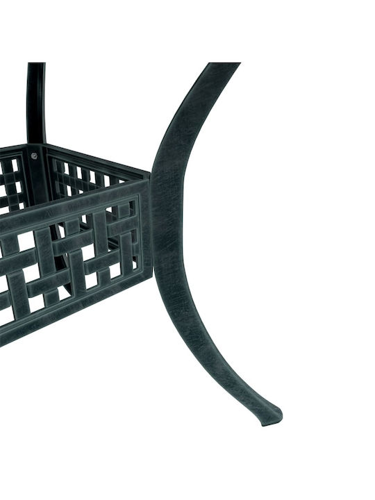 Outdoor Dinner Aluminum Table Green 80x80x75cm