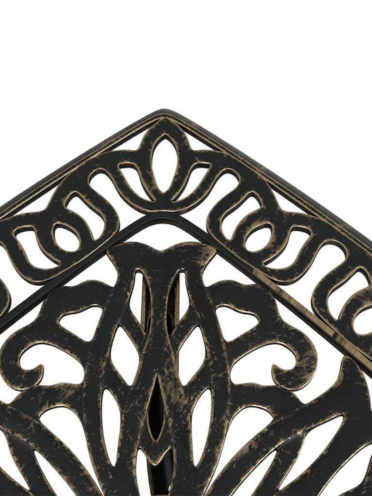 Tisch für kleine Außenbereiche Stabil Bronze 53x53x53cm
