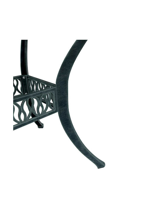 Garten- und Terrassentisch aus Aluminium Grünes 90x90x75cm
